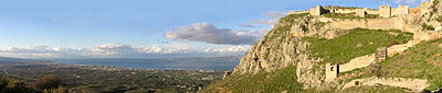 Panoramic view from Acrocorinth